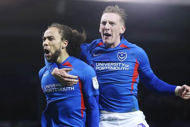 Ronan Curtis, right, with Marcus Harness. Picture: Joe Pepler