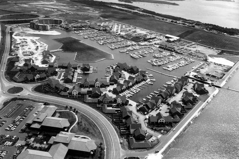 Views across Port Solent marina around 1990