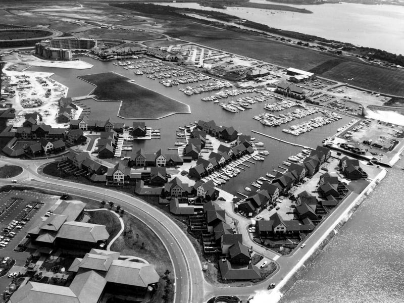 Views across Port Solent marina around 1990