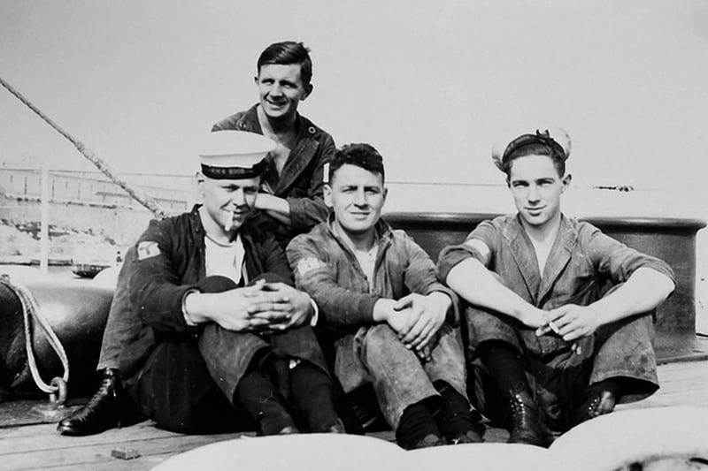 HMS Hood. Some of the crew. Picture: Alec Kellaway via Royal Navy