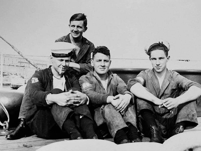 HMS Hood. Some of the crew. Picture: Alec Kellaway via Royal Navy
