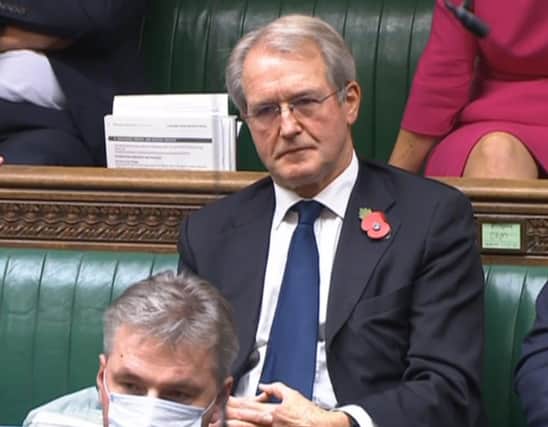 Former cabinet minister Owen Paterson in the House of Commons, London, as MPs debated an amendment calling for a review of his case after he received a six-week ban from Parliament over an "egregious" breach of lobbying rules. Picture date: Wednesday November 3, 2021.