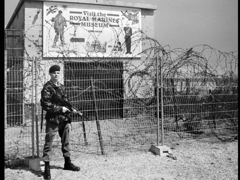Royal Marines Museum old entrance January 1995