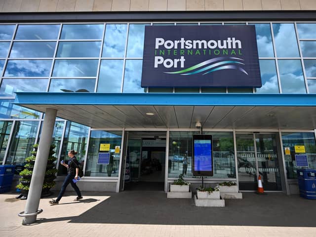 A general view of the exterior of Portsmouth International Port, on May 24, 2022. By Finnbarr Webster/Getty Images