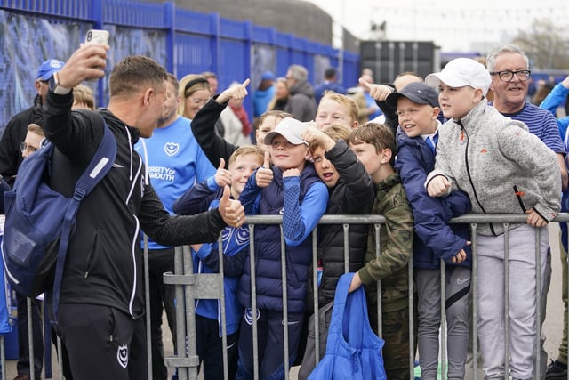 Jon Harley was proving popular among the fans before kick-off.