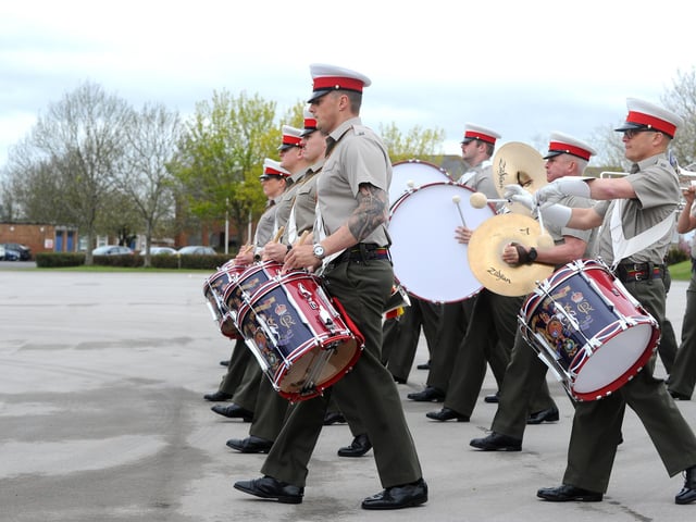 Rehearsals took place at HMS Excellent on Whale Island, Portsmouth on Friday, April 28, for the King's coronation ceremony.