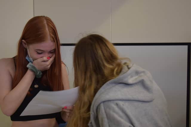 Students at Henry Cort school in Fareham get their GCSEs