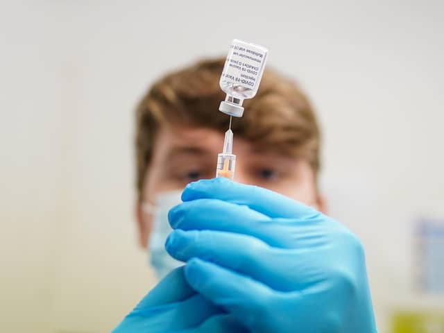 Pharmacist draws up the AstraZeneca/Oxford University Covid-19 vaccine. Picture: Ian Forsyth/Getty Images