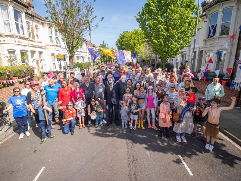 The King's Coronation street party in Allens Road, Southsea on Sunday