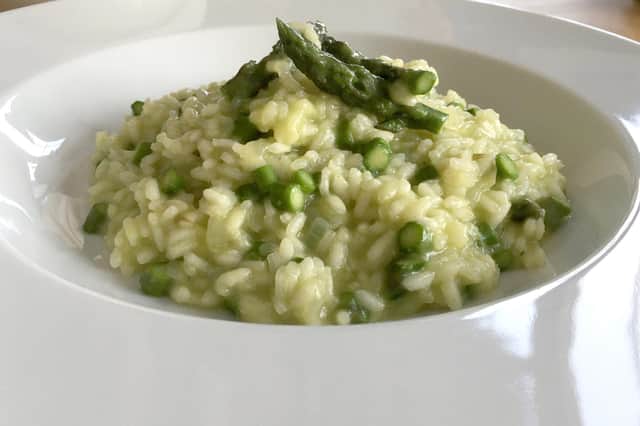 Asparagus risotto by Lawrence Murphy.