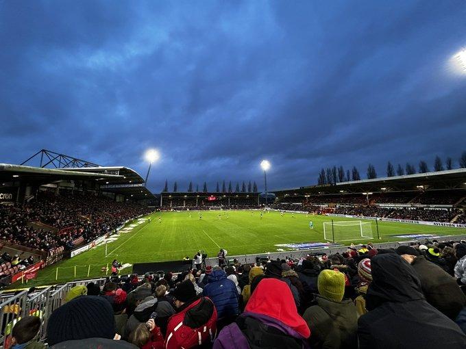 Kevin Stokes: Wrexham v Exeter. We made it to Blackburn 15mins before the pitch inspection! and got in the Racecourse Ground 2mins before kick off. Wrexham ticket office, stewards and nearby fans all very welcoming.
