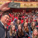 Havant MP Alan Mak met Crookhorn College students at a special schools performance by The Royal Ballet