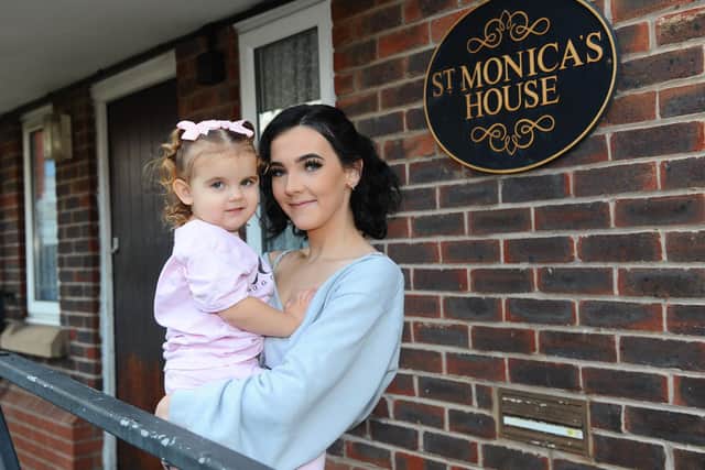 Portsmouth Churches Housing Association will benefit from the Comfort and Joy campaign this year.
Pictured is: Ellie Jay Jaundrill (19) with her daughter Ivy (2).
Picture: Sarah Standing (071220-9769)