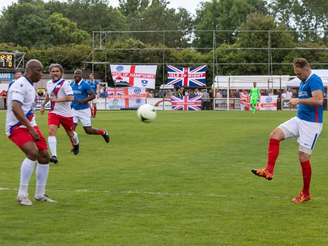 Like a fine wine... Pitman lobbed the Rangers 'keeper to net his second of the afternoon.