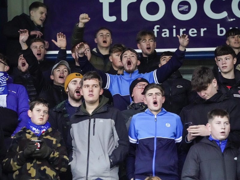 A very cold day at Wycombe on December 4. There were plenty of fans there that day, but little on the pitch to keep them warm!