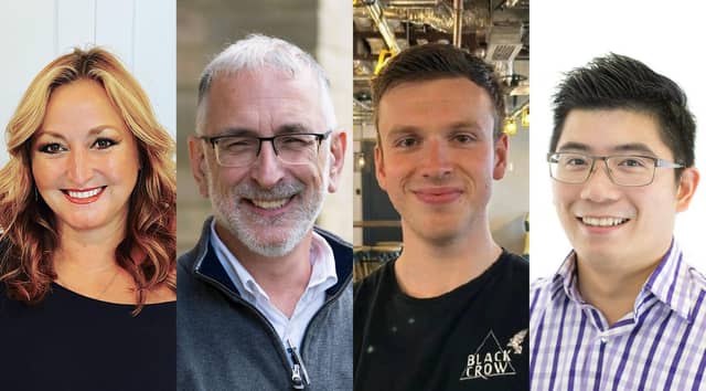Factories of the Future - LtoR -Andrea Wilson (Hone-All Precision), Bryan Vint (Made Smarter South East), Toby Bennett (Made Smarter East of England) and Dr. Gilbert Tang (Cranfield University)