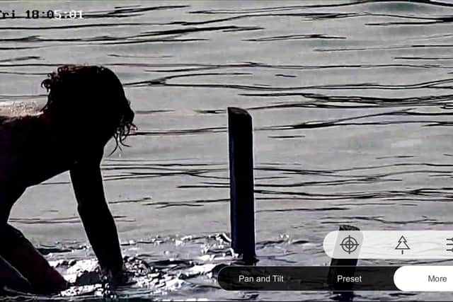 CCTV footage shows a gang of youths playing with broken fences and jumping into the swimming pool, at Hilsea Lido, on June 17.