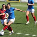 Jade Bradley in action during last month's friendly against Arsenal at Westleigh Park. Picture: Dave Haines.