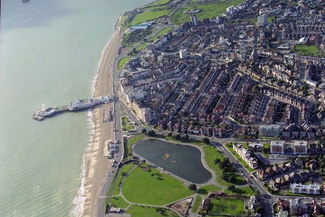 South Parade Pier and Canoe Lake in Southsea