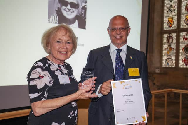 Glynis Wright receives her Governance Award