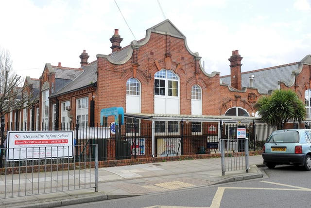 Devonshire Infant School is over capacity by 3 students with 183 pupils enrolled.