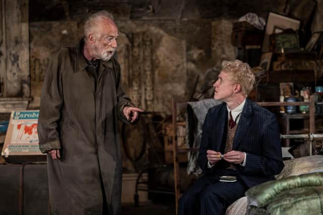 Ian McDiarmid with Adam Gillen in The Caretaker. Photo by Ellie Kurttz