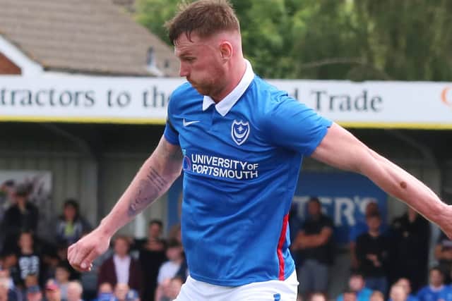 Ryan Tunnicliffe impressed for Pompey against the Hawks. Picuture Paul Collins
