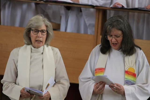 The Rev Ruth Jagger (left) and the Rev Susie Collingridge, both ordained as priests in 1994