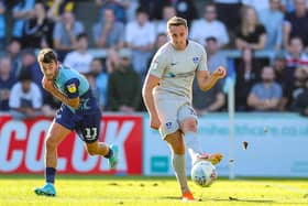 Portsmouth defender Brandon Haunstrup (38) during the EFL Sky Bet League 1 match between Wycombe Wanderers and Portsmouth at Adams Park, High Wycombe, England on 21 September 2019.