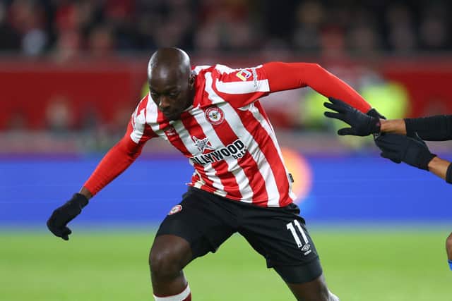 Striker Yoane Wissa featured against Hawks in their friendly against Brentford Picture: Clive Rose/Getty Images