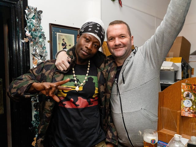 Domonic and Shawn during the second half of England vs France at The Kings in Southsea. Picture: Matthew Clark