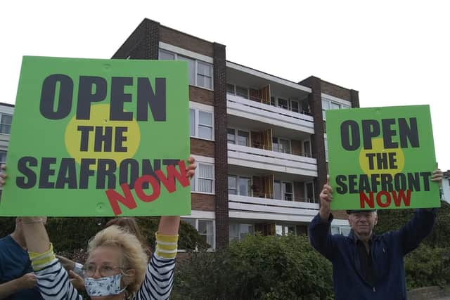 Open the Seafront protest in Southsea