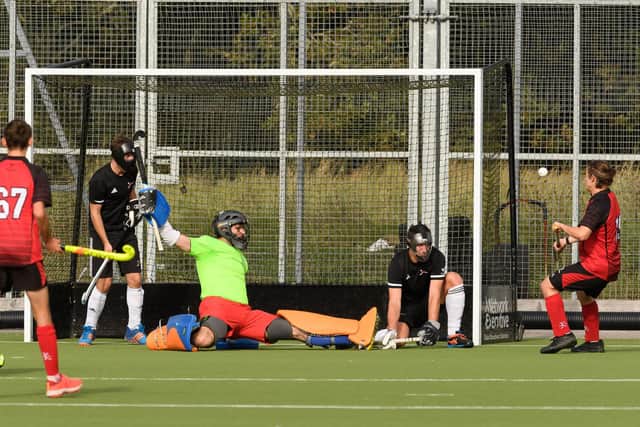 Fareham keeper Alex White saves
Picture: Keith Woodland