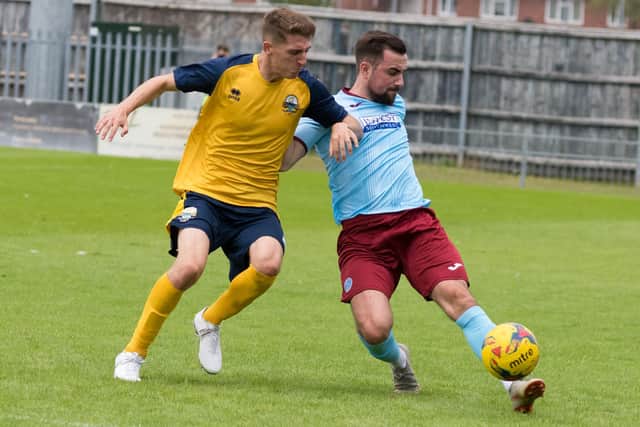 Joe Lea, left, has rejoined Gosport Borough.  Picture: Duncan Shepherd