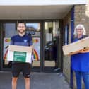 Portsmouth FC player Ben Close delivering care packages to staff at Community Integrated Care who support  hundreds of people who have learning disabilities, autism and mental health concerns across our Hampshire.
Picture: Community Integrated Care