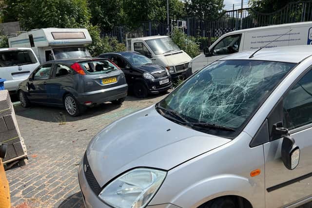 More than 20 vehicles have been target in a Fratton auto yard.