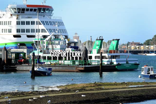 The knife arch was set up at Gosport Ferry terminal on Thursday, October 25.
