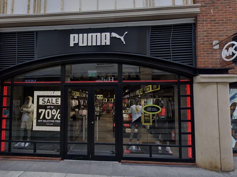 The Gunwharf website states: "PUMA is one of the world’s leading sports brands, designing, developing, selling and marketing footwear, apparel and accessories"