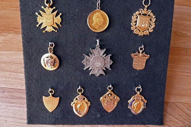 PC Sparks, of Hampshire police, described the bowls medals - won between 1890 and 1898 - as 'priceless' and 'irreplaceable'. Picture: Hampshire Constabulary.