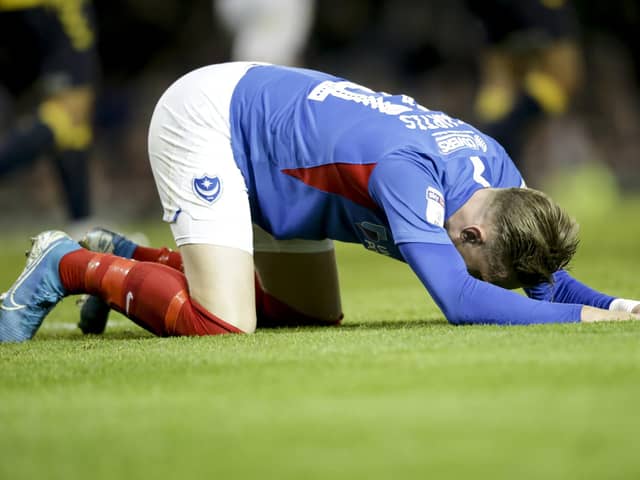 Ronan Curtis cannot believe Pompey's 3-3 draw against Coventry at Fratton Park in August 2019. Picture: Robin Jones/Digital South