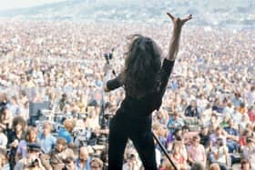 50th Anniversary of the Isle of Wight Festival Celebrated in Landmark Exhibition
Paul Rodgers has the crowd in the palm of his hand. Free perform at the Isle of Wight Music Festival 1970.  Photograph by Charles Everest