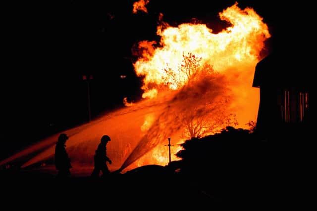 Firefighters at the scene of a gas explosion in Runcorn. Photo by Dave Kendall/PA.