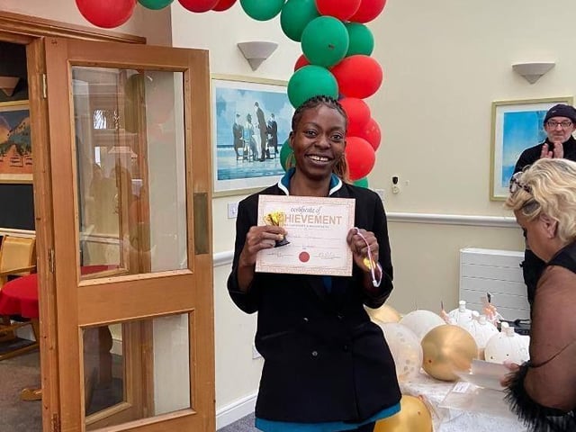 Celebrated by residents at the Bedhampton Court Care Home awards ceremony.