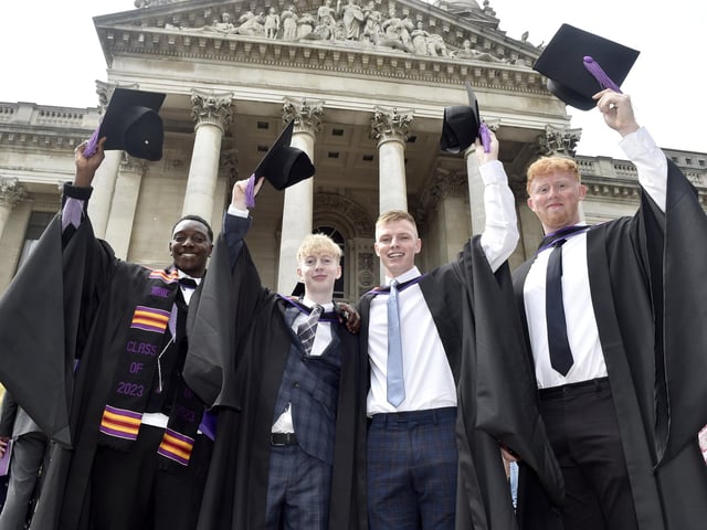 Students graduating from the Faculty of Science and Health
Picture: Sarah Standing (180723-6805)