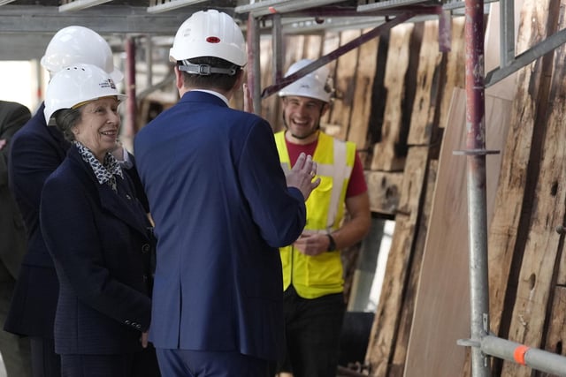 The Princess Royal (left) during a visit to see the HMS Victory Conservation Project at the National Museum of the Royal Navy in Portsmouth Historic Dockyard.