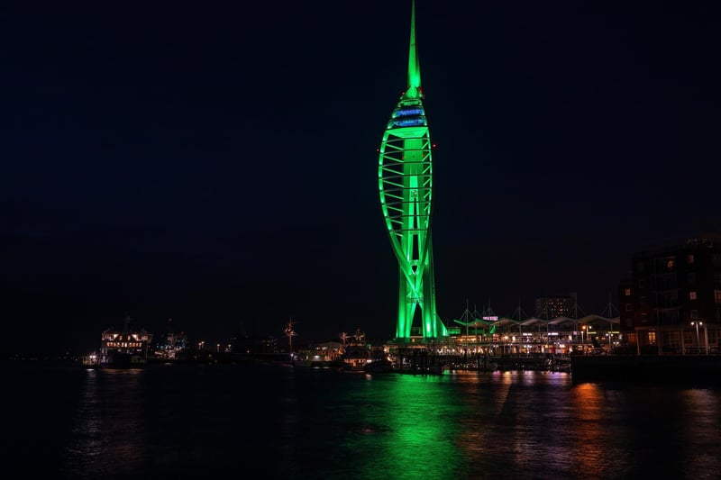 The 170m Spinnaker Tower is at Gunwharf Quays and offers breathtaking views of the city and the Solent