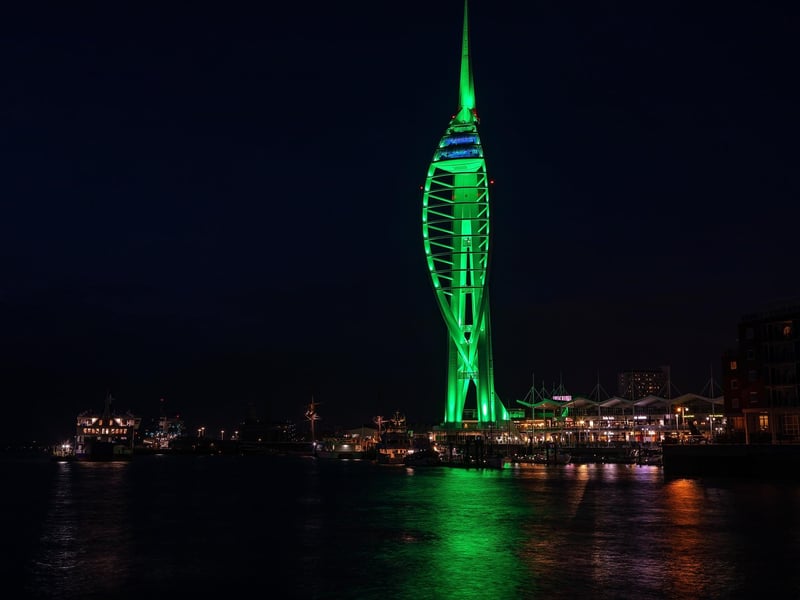 The 170m Spinnaker Tower is at Gunwharf Quays and offers breathtaking views of the city and the Solent