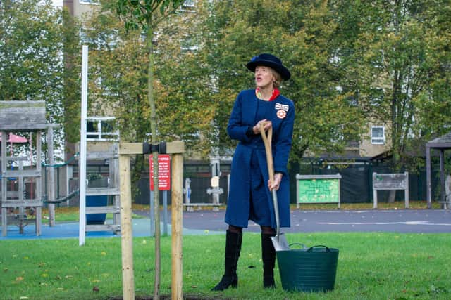 The Deputy Lieutenant, Lady Portal  next to the tree. Picture: Habibur Rahman