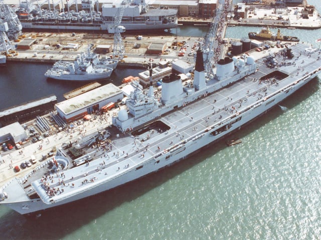 An aerial view of Portsmouth Navy Days in 1992.