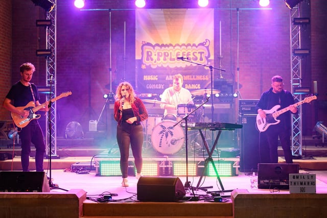 Pictured is: Milly Tamaris and band.

Picture: Keith Woodland